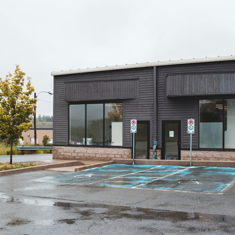 Commercial parking lot paving